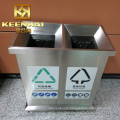 Outdoor Stainless Steel Waste Bin, Metal Trash Can